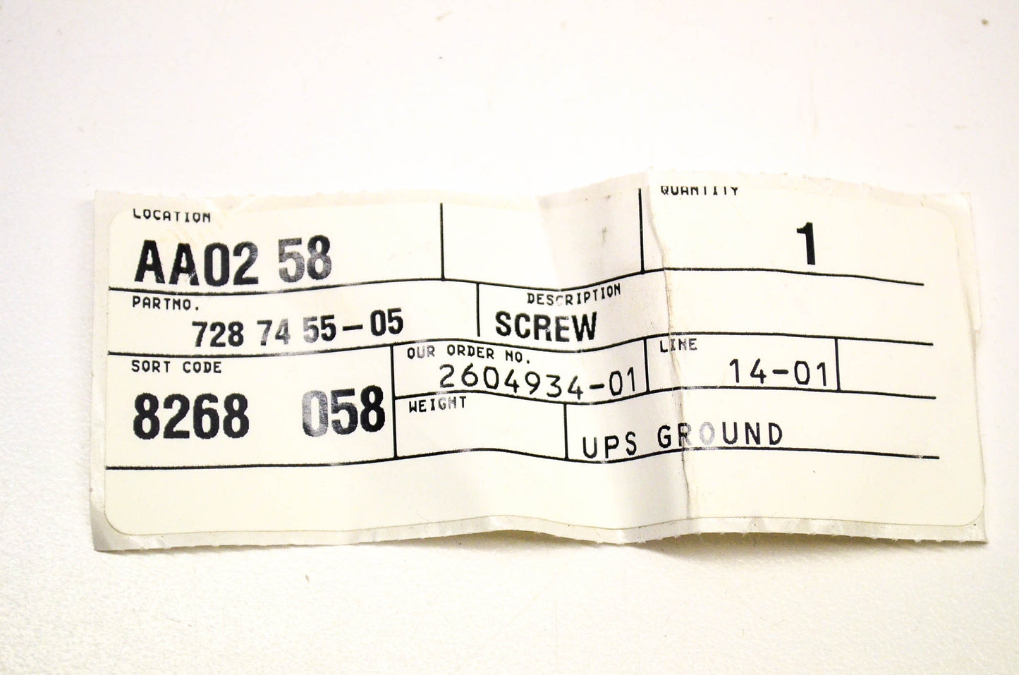 New OEM Husqvarna 728 74 55-05, 728745505 Screw NOS