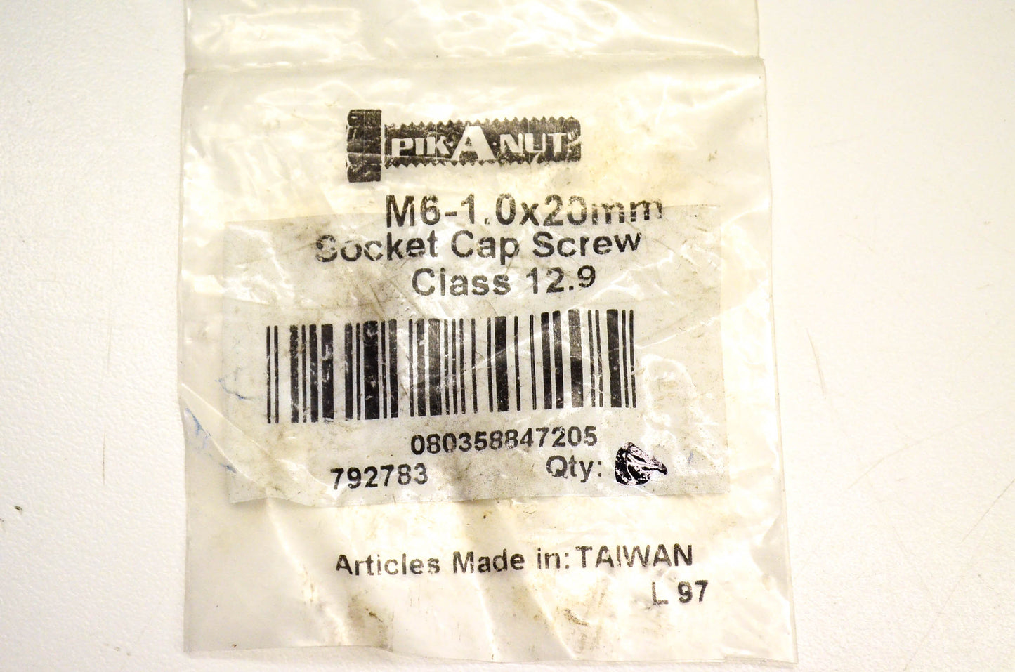 Pik-A-Nut 792783 M6-1.0x20mm Socket Cap Screw Class 12.9 NOS