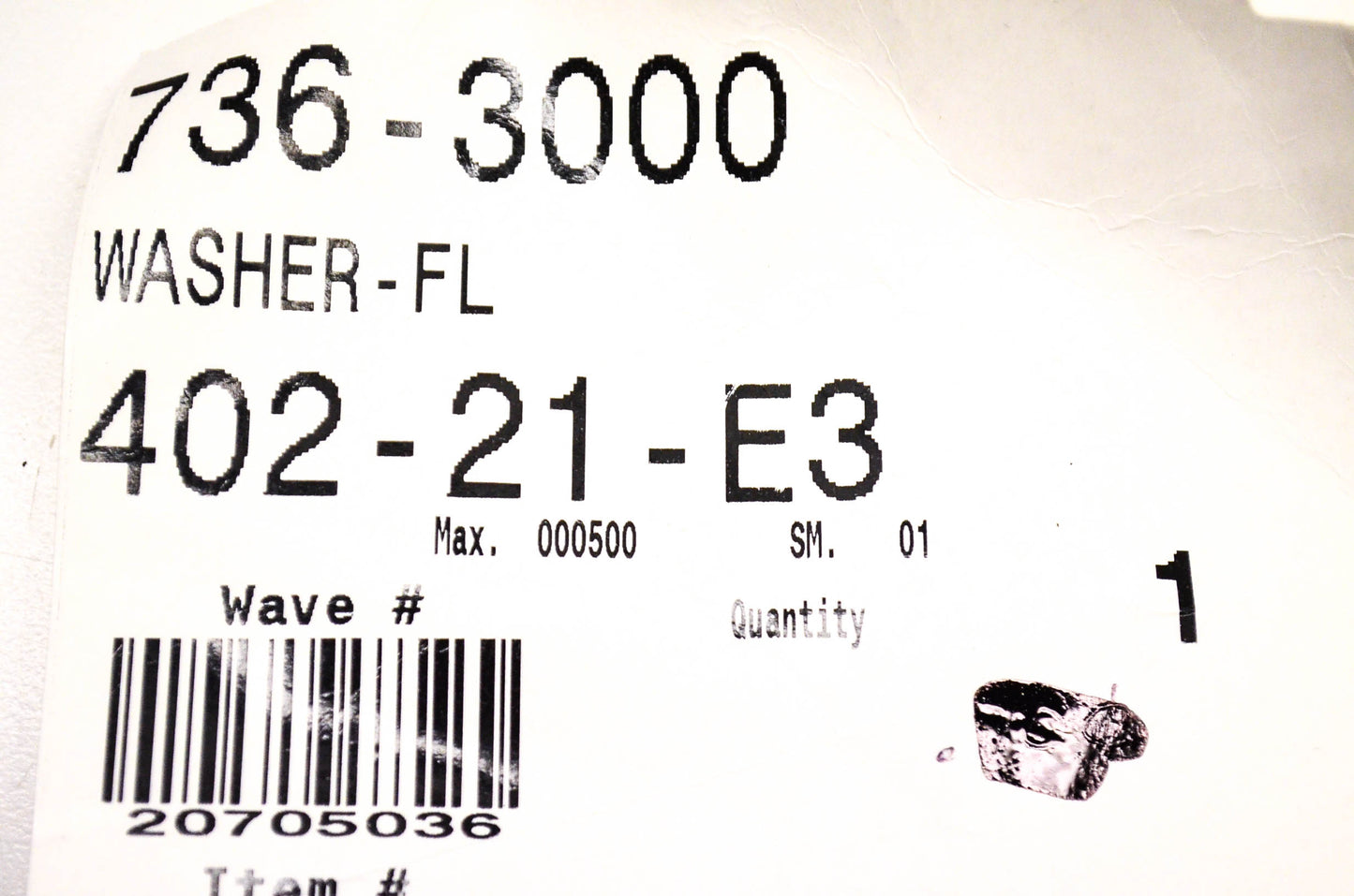 MTD 736-3000 Flat Washer NOS
