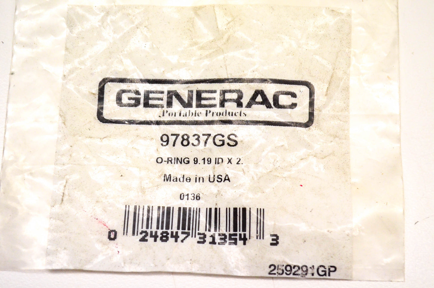 Generac 97837GS O-ring NOS