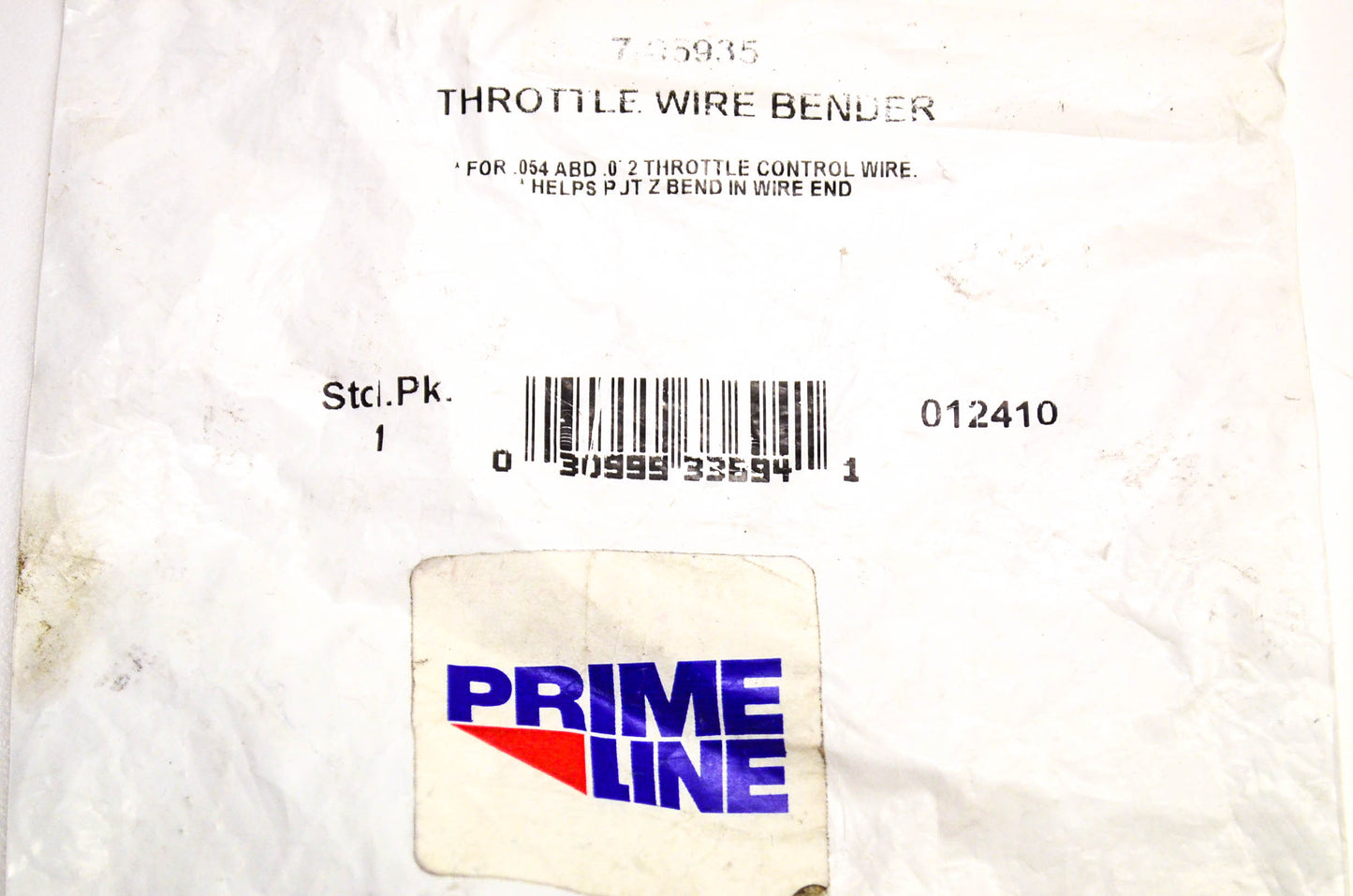 Prime Line 7-05935 Throttle Wire Bender NOS