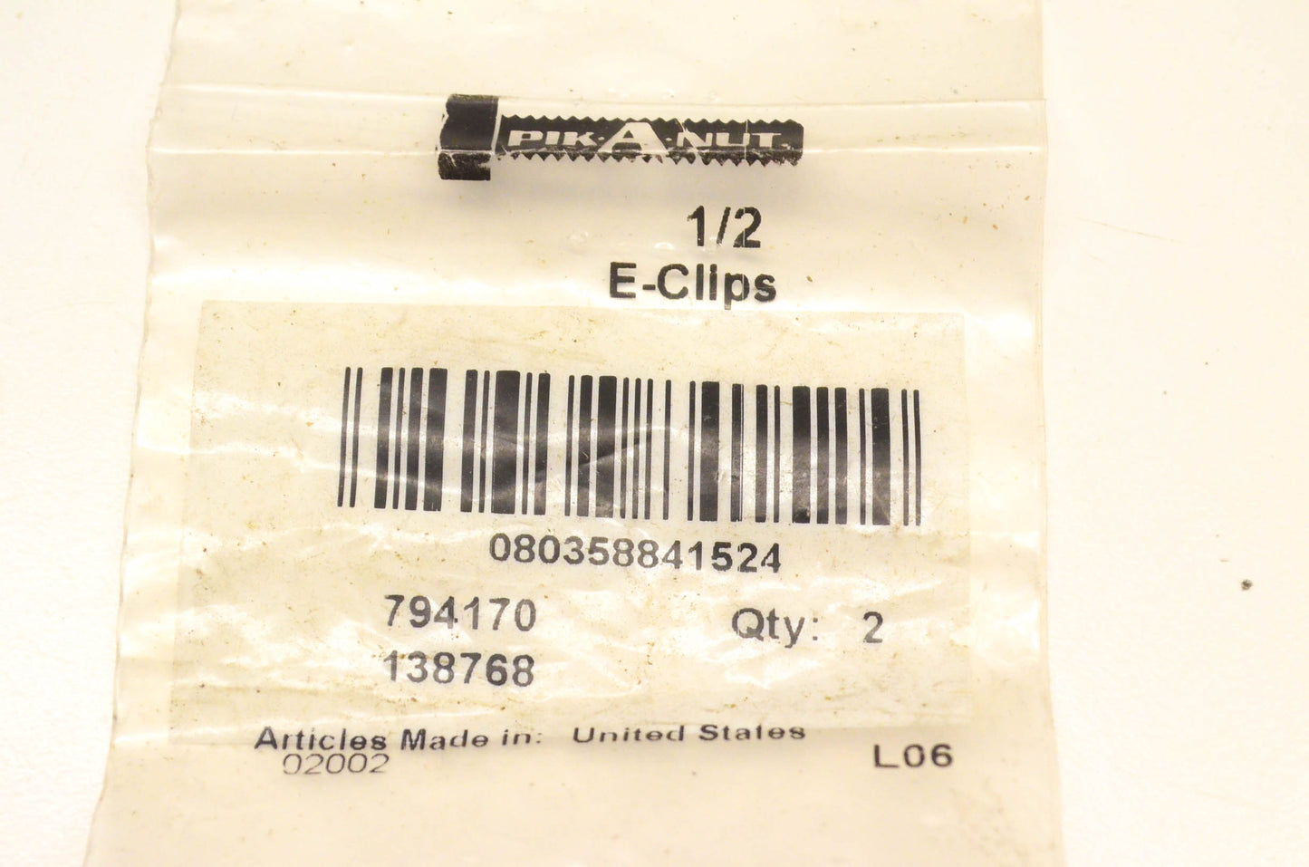Aftermarket 794170, 138768 E Clip 1/2 Inch NOS