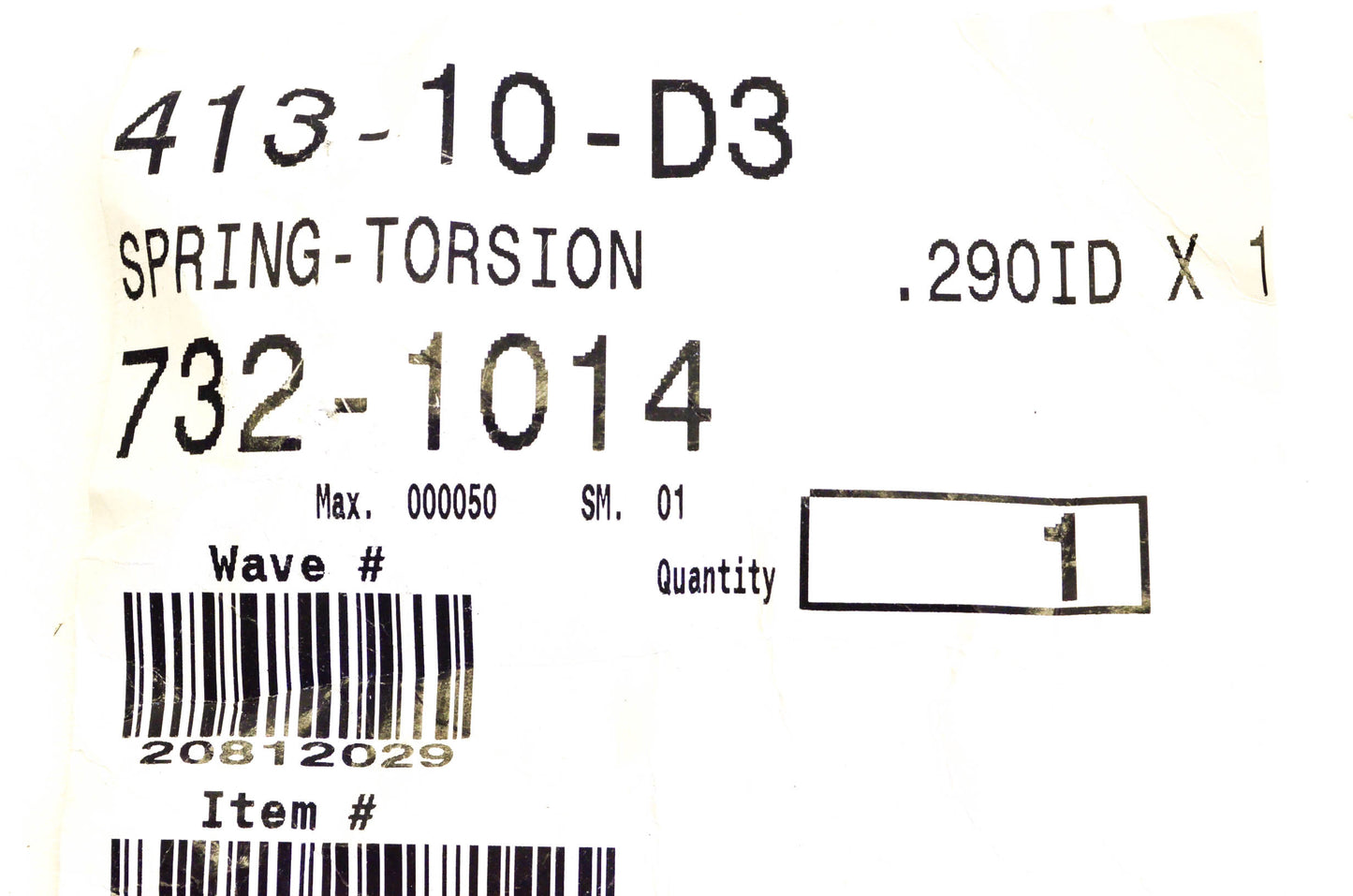 MTD 732-1014 Torsion Spring NOS