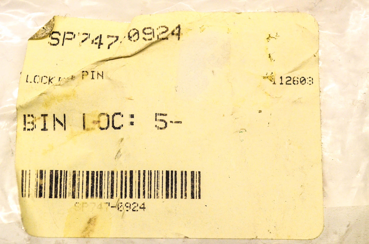 MTD 747-0924 Lock Pin NOS