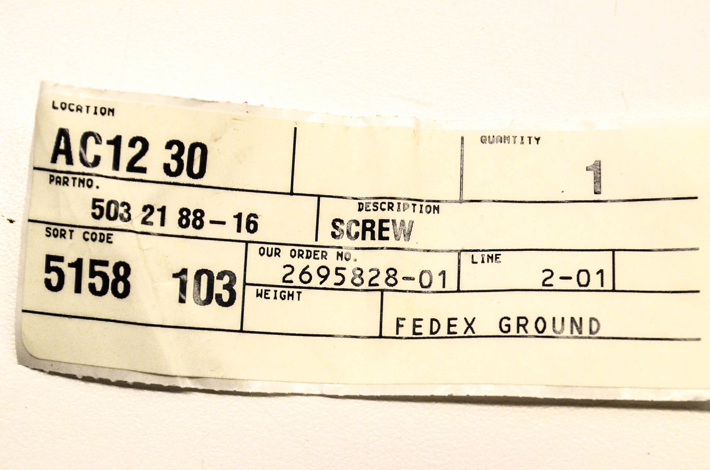 New OEM Husqvarna 503218816, 503218872 Handle Screw NOS