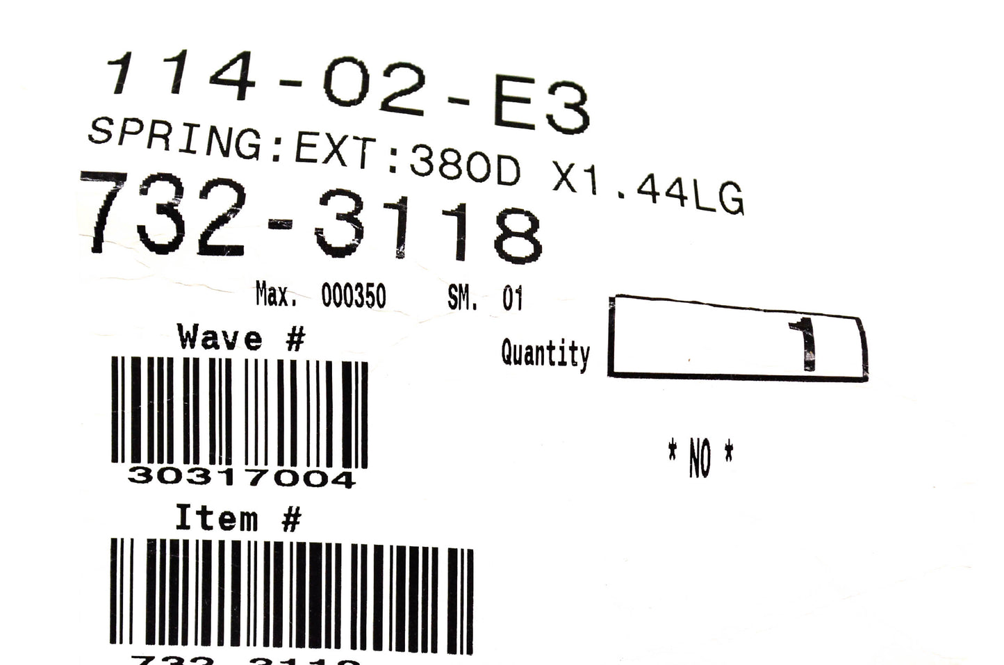 MTD 732-3118 Extension Spring NOS