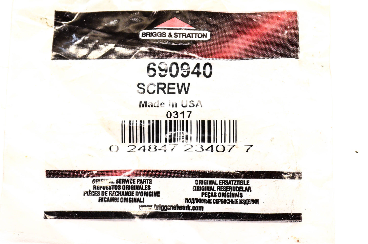 New OEM Briggs & Stratton 690940 Screw NOS