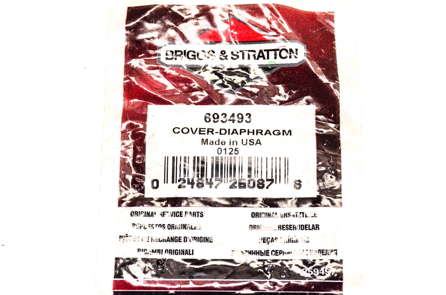 New OEM Briggs & Stratton 693493 Diaphragm Cover NOS