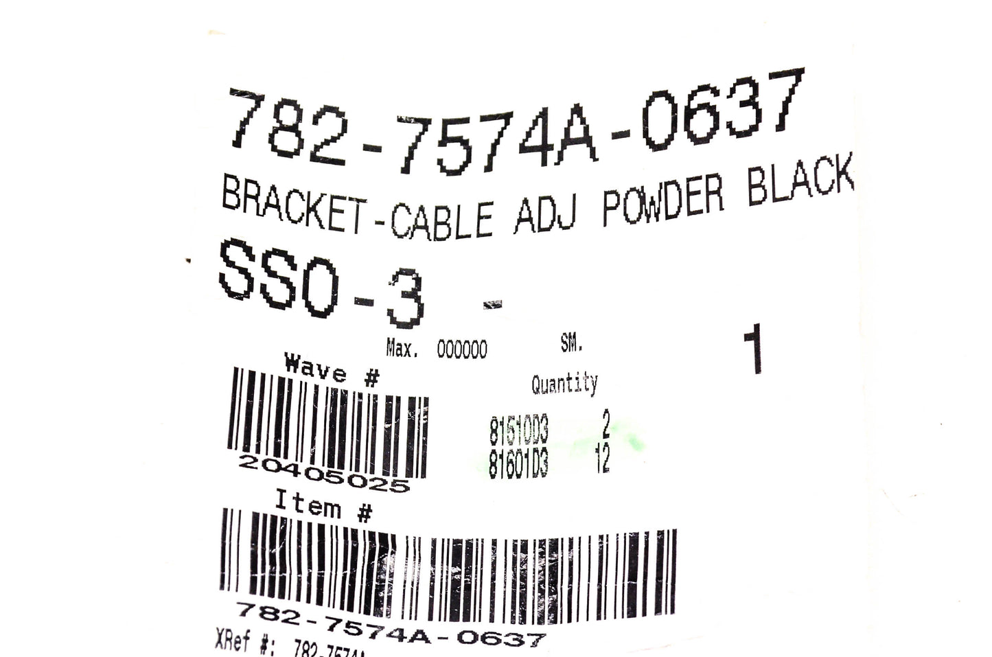 MTD 782-7574A, 782-7574A-0637 Cable Adjustment Bracket NOS