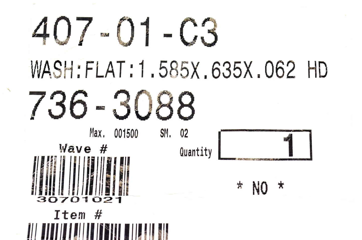 MTD 736-3088 Washer NOS