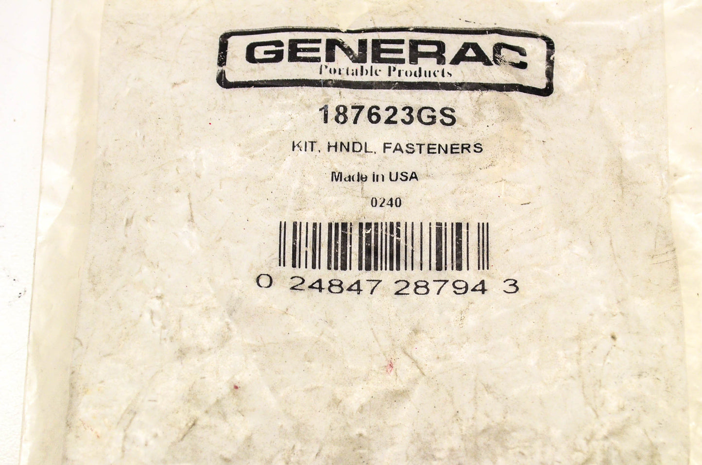 Generac 187623GS Handle Hardware Kit NOS