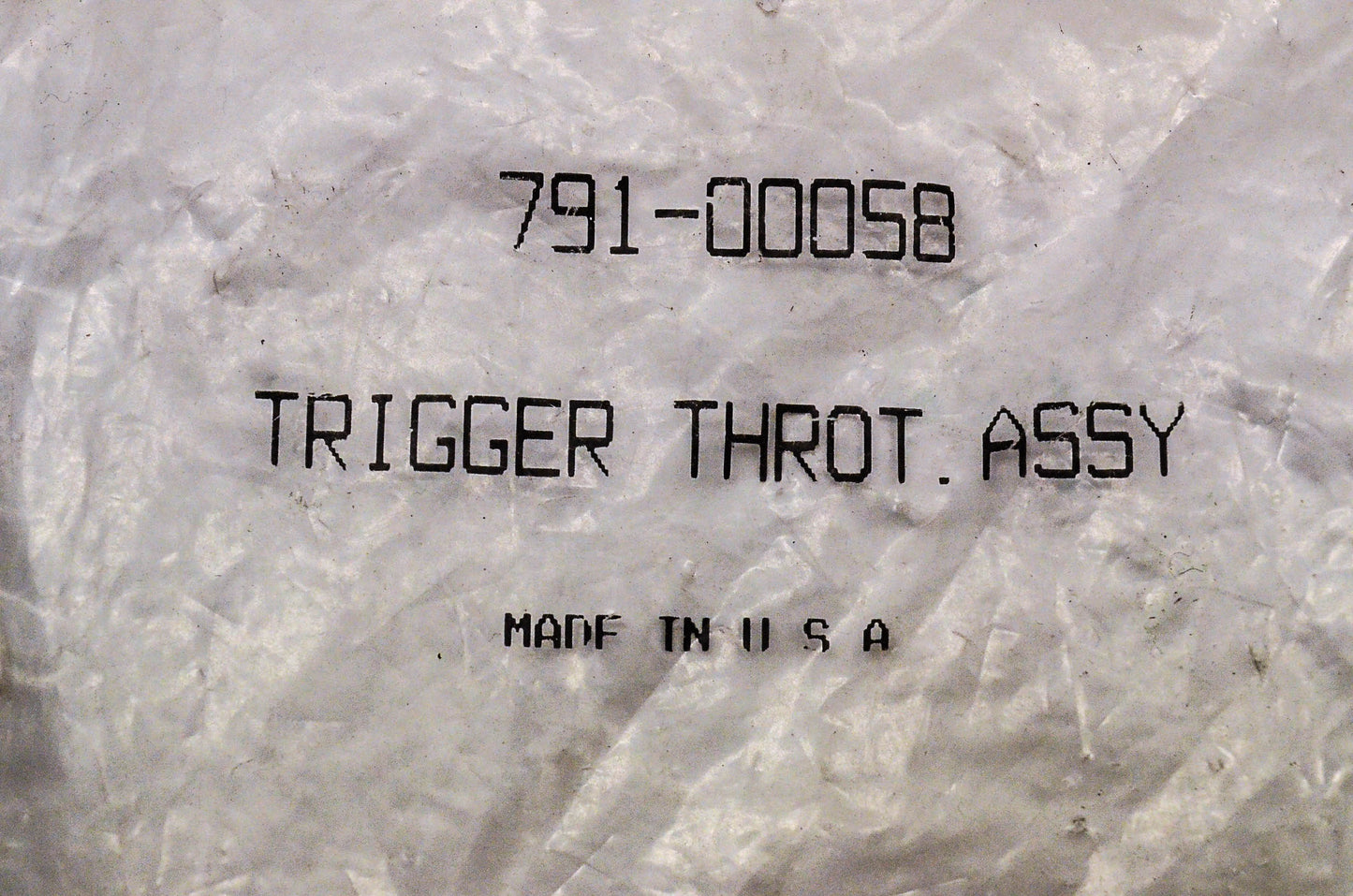 Cub Cadet 791-00058 Throttle Trigger Assembly NOS