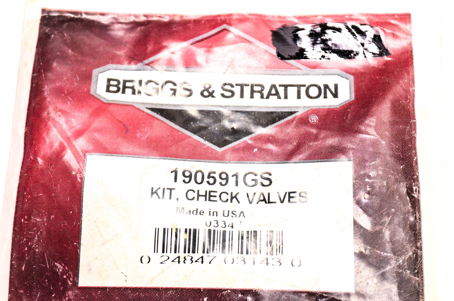 New OEM Briggs & Stratton 190591GS Check Valves Kit NOS
