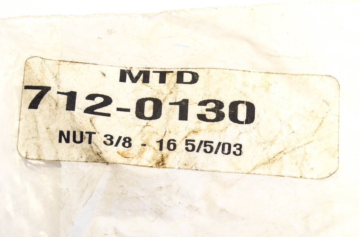 MTD 712-0130 Nut 3/8 - 16 NOS