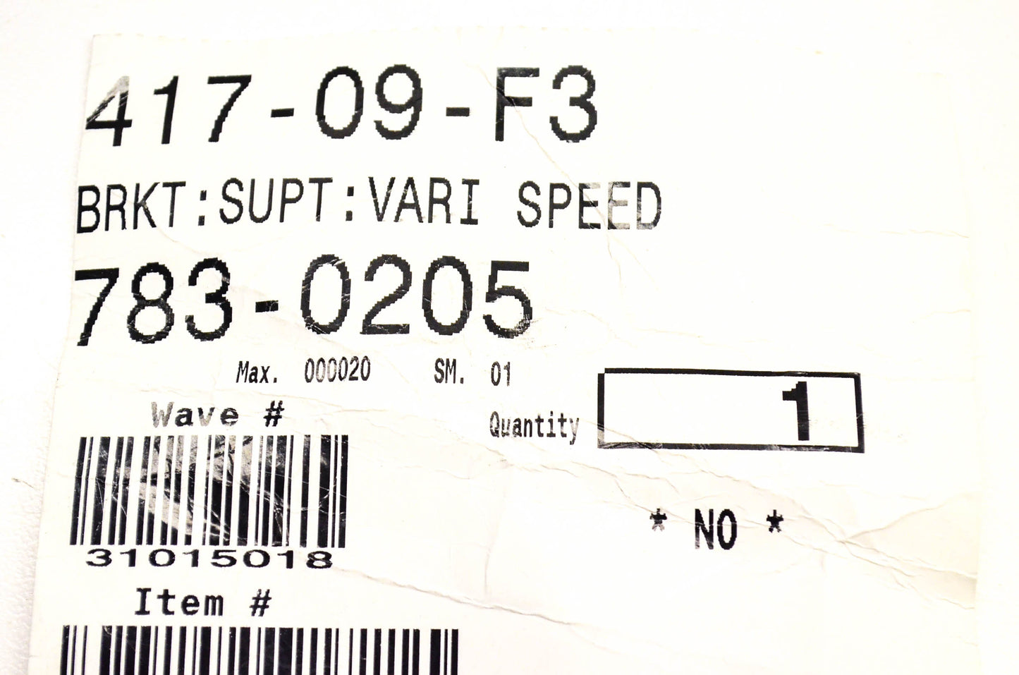MTD 783-0205, 783-0205A Variable Speed Support Bracket NOS