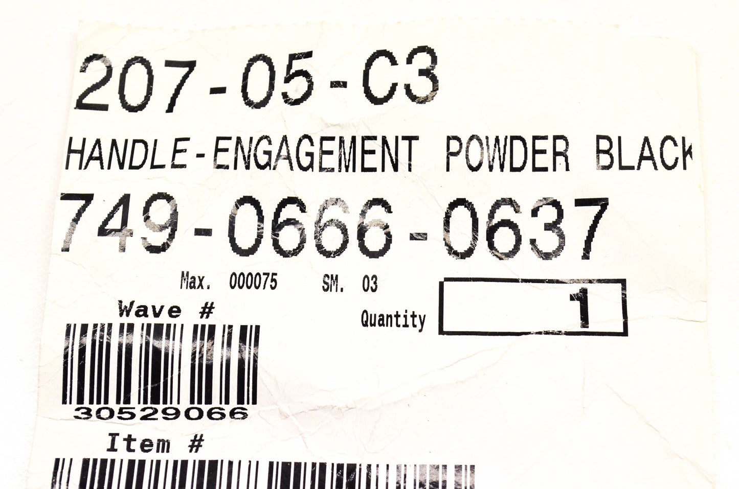 MTD 749-0666, 749-0666-0637 Engagement Handle NOS