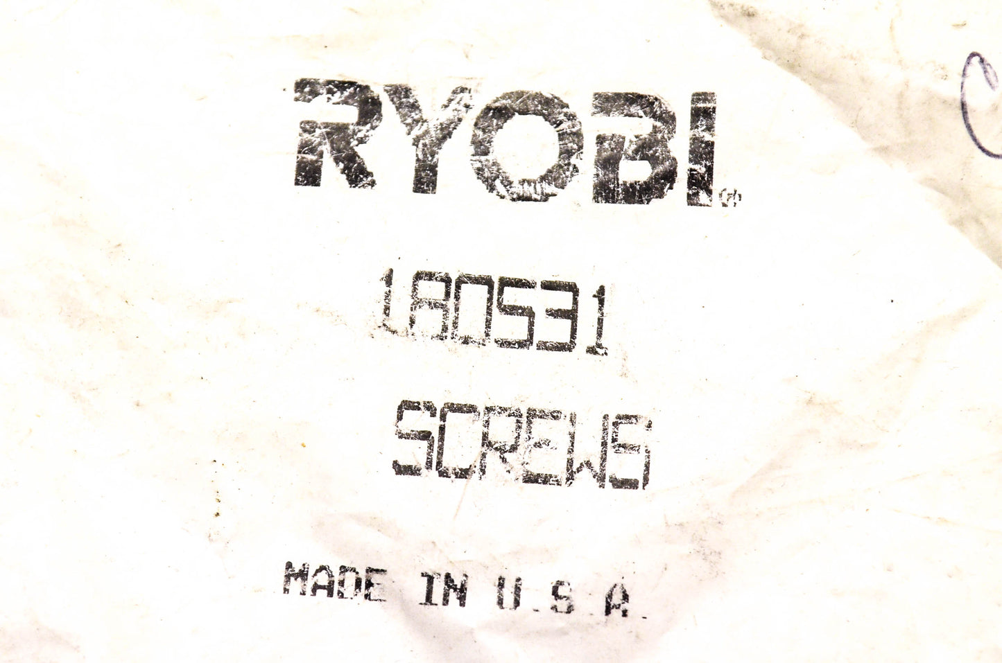 Ryobi 180531 Screw Qty 4 NOS