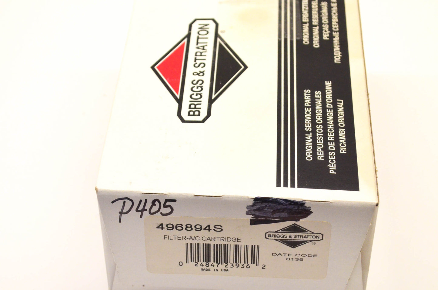 New OEM Briggs & Stratton 496894S Air Filter NOS