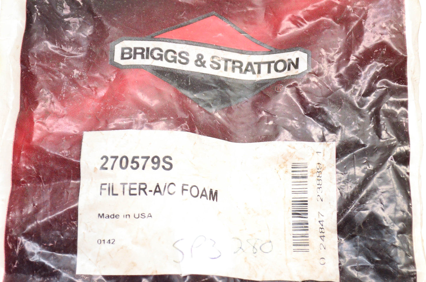 New OEM Briggs & Stratton 270579S Foam Air Filter NOS