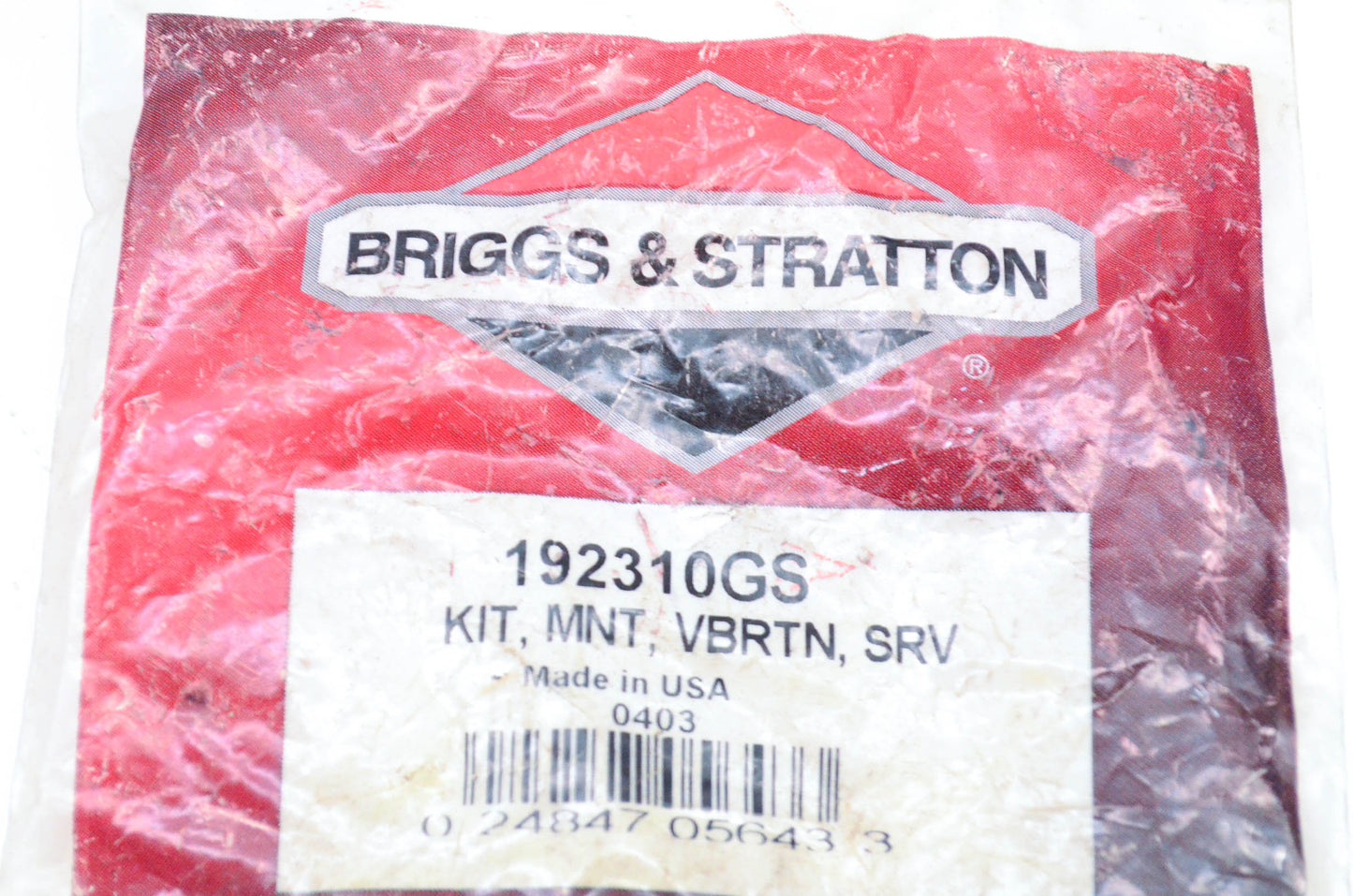 New OEM Briggs & Stratton 192310GS Vibration Mount Kit NOS