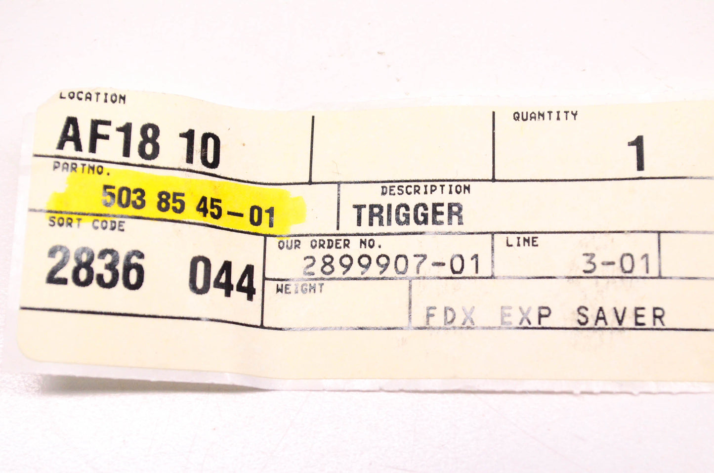 New OEM Husqvarna 503854501, 503 85 45-01 Trigger NOS