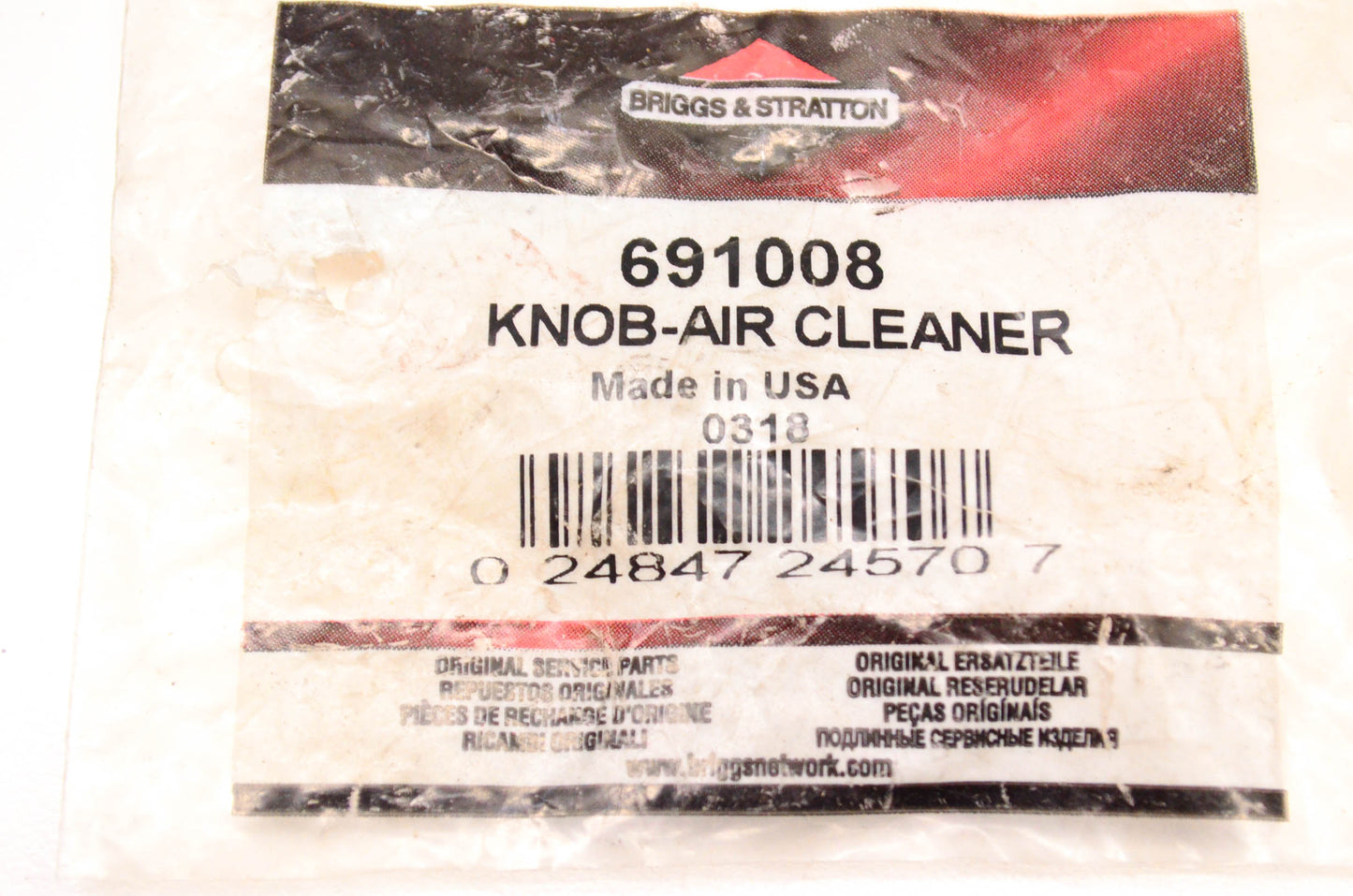 New OEM Briggs & Stratton 691008 Air Cleaner Knob NOS