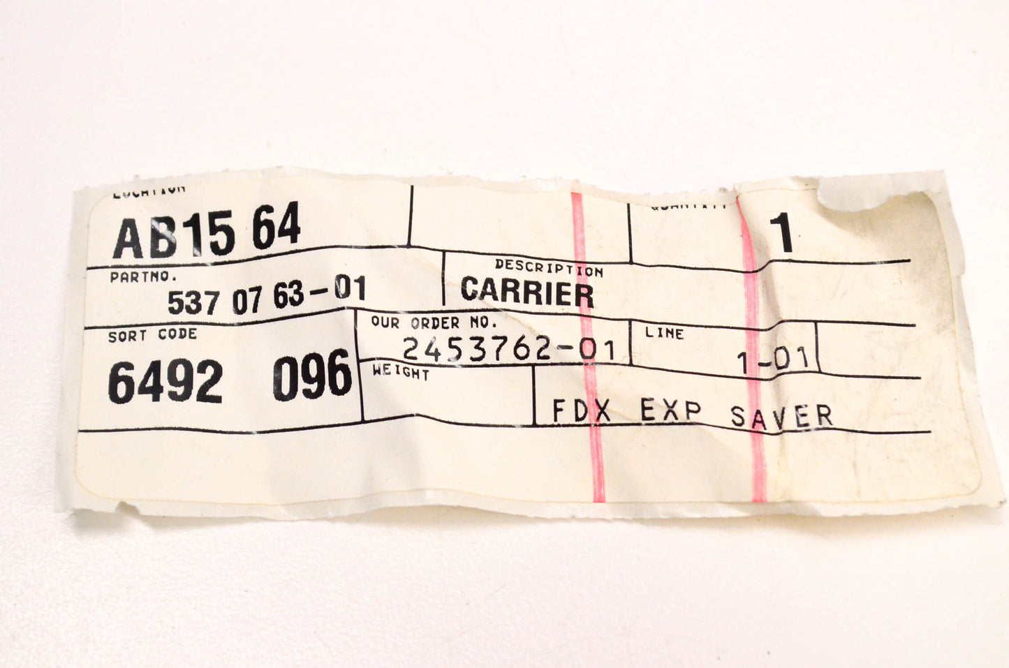 New OEM Husqvarna 537076301 Carrier NOS
