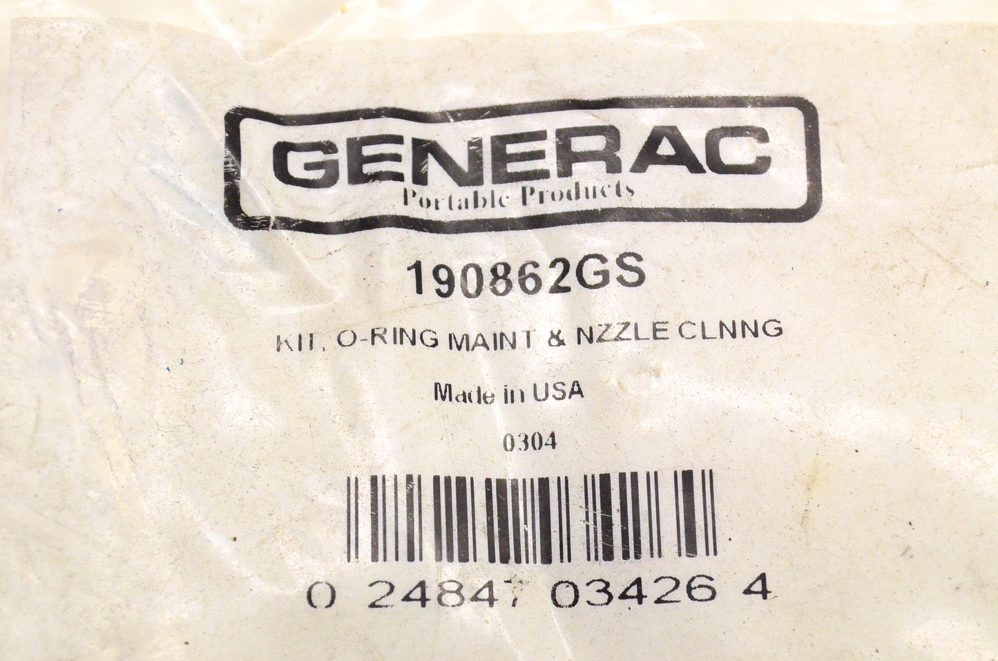 Generac 190862GS O-ring Maintenance Kit NOS