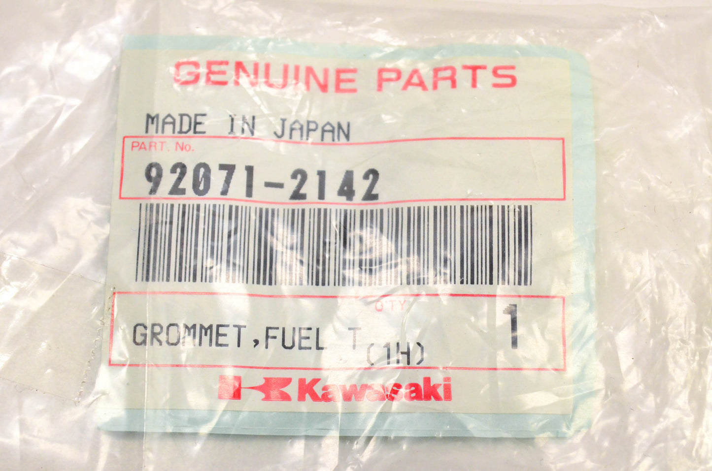 New OEM Kawasaki 695000533, 695 00 05-33, 92071-2142 Fuel Tank Grommet NOS