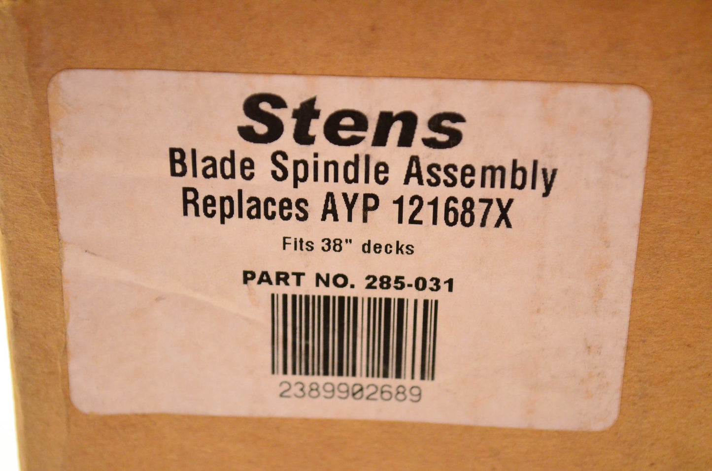 Stens 285-031, 121687X Spindle Assembly NOS