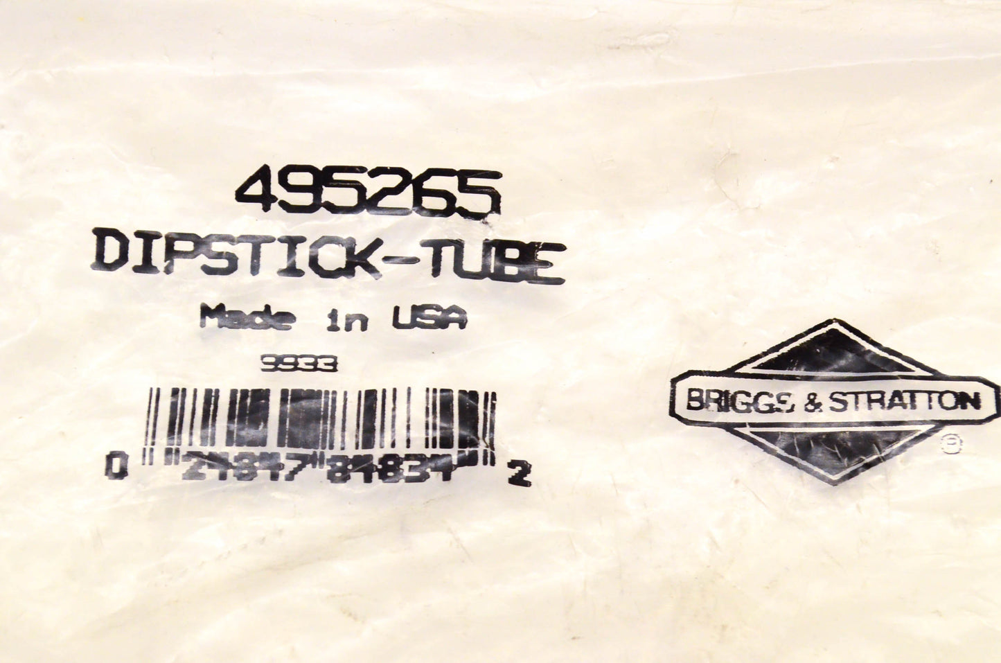 New OEM Briggs & Stratton 495265 Dipstick Tube NOS