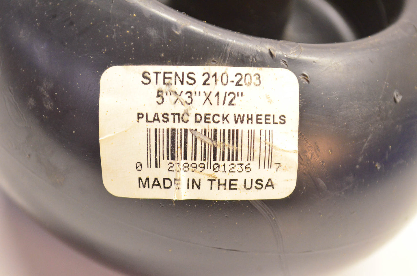 Stens 210-203 Plastic Deck Wheel 5"x3"x1/2" NOS