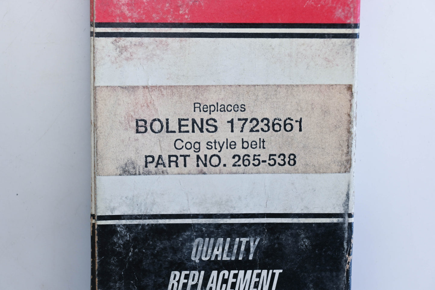 Aftermarket 265-538, 1723661 Drive Belt NOS