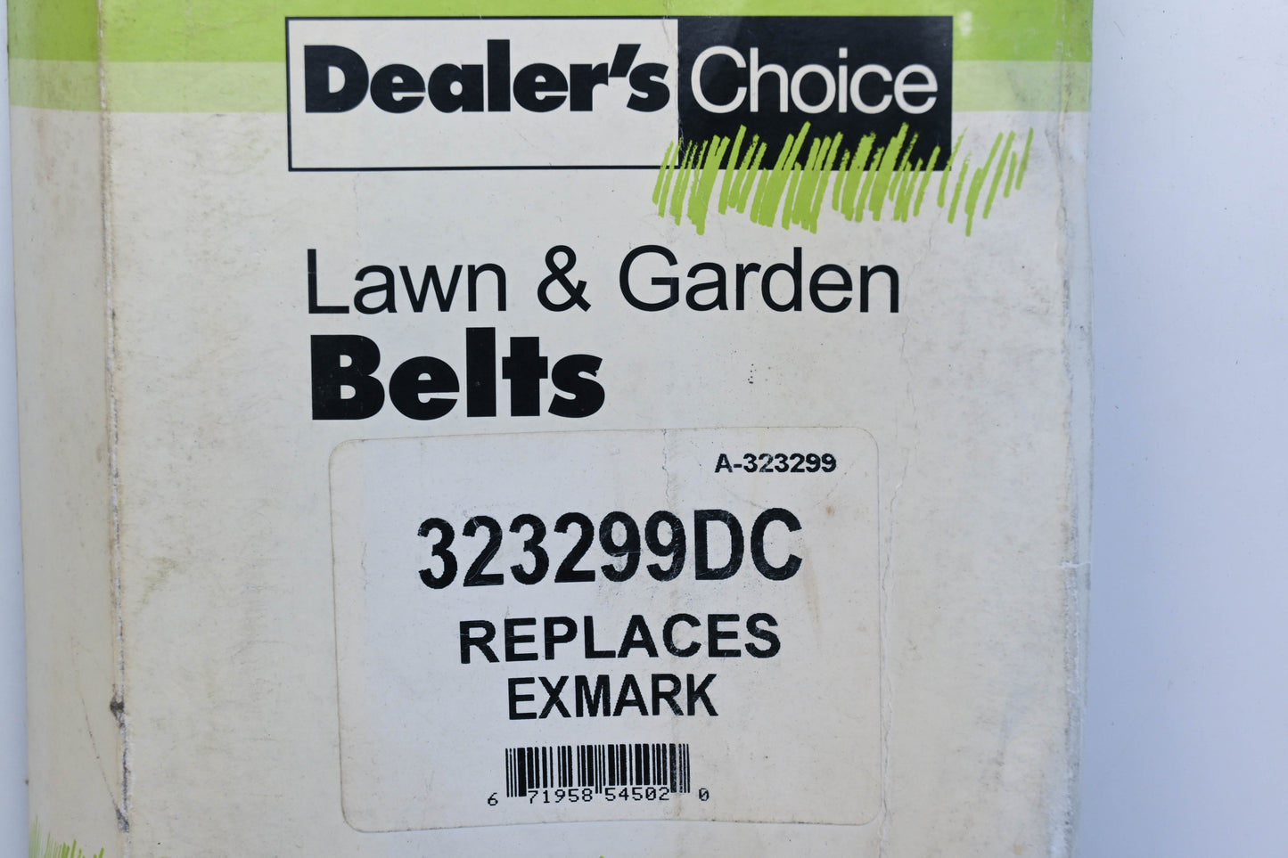 Dealers Choice 323299DC, A-323299, A-323299-PIX Exmark Aramid Blade Drive Belt NOS