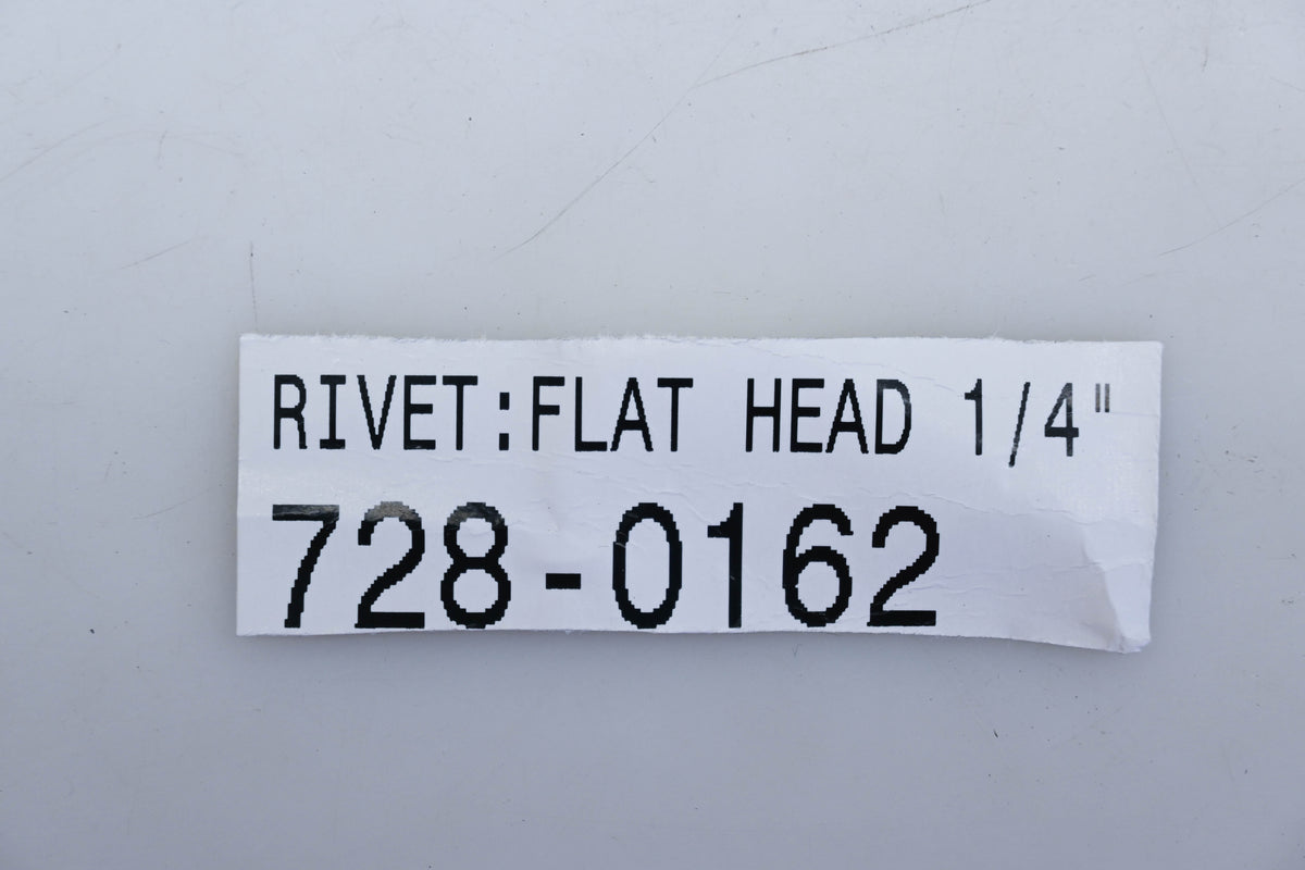 MTD 728-0162 1/4" Flat Head Rivets Qty 2 NOS