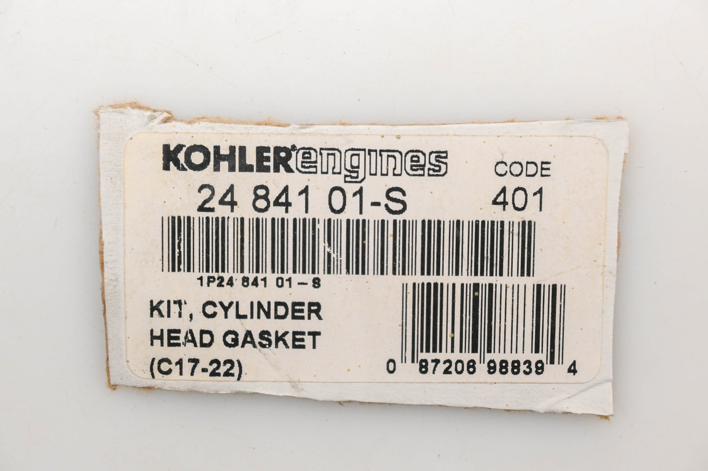 Kohler 24 841 01-S, 2484101-S Head Gasket Hardware Kit NOS