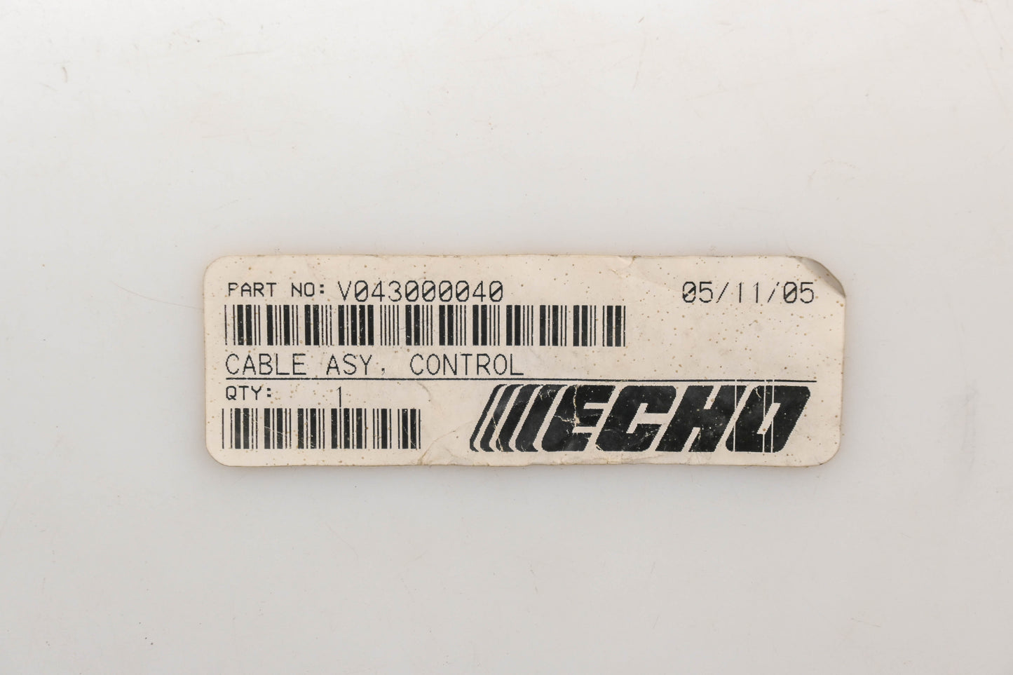 New OEM Echo V043000040 Throttle Cable Assembly NOS