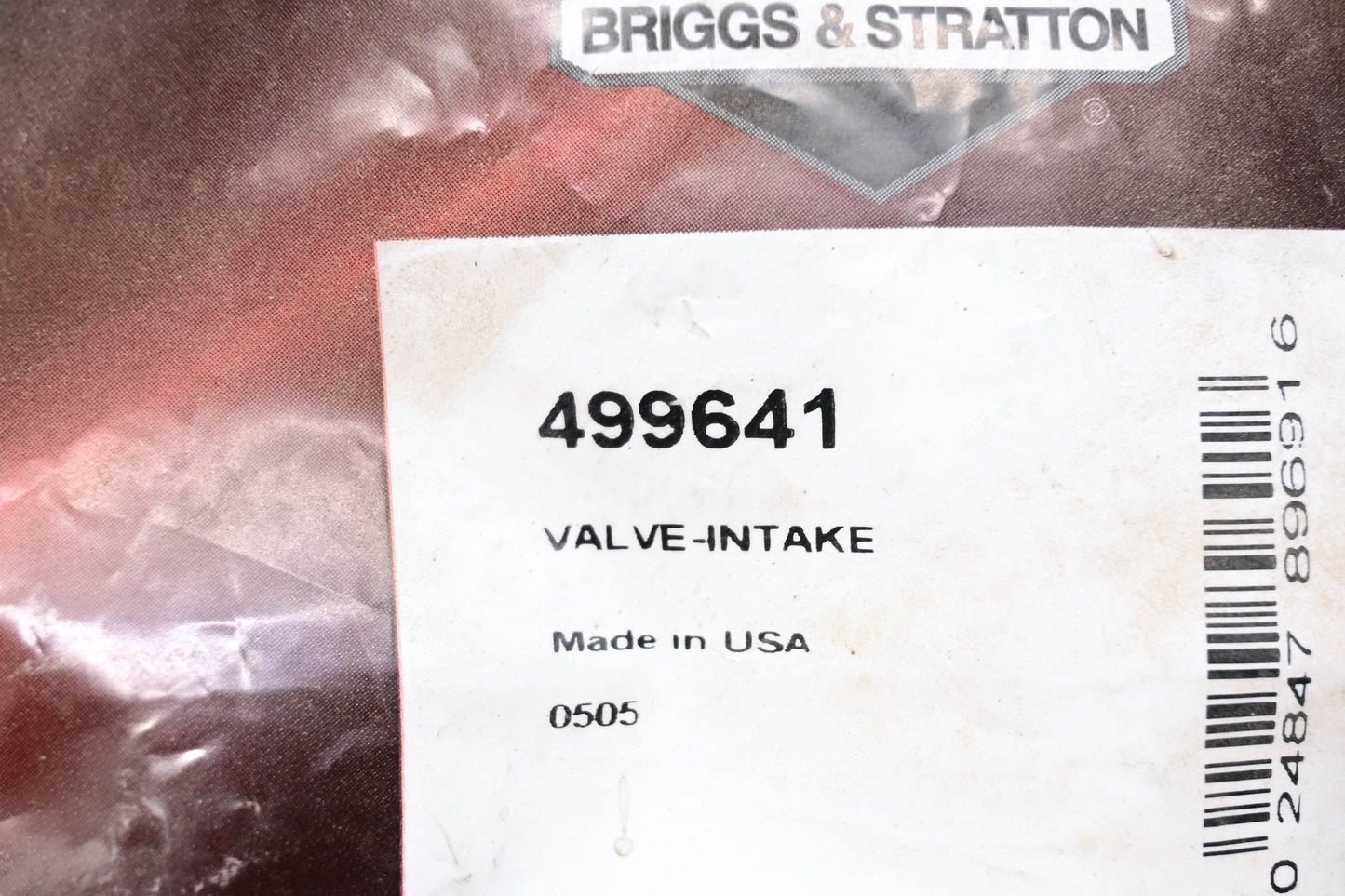 New OEM Briggs & Stratton 499641 Intake Valve NOS