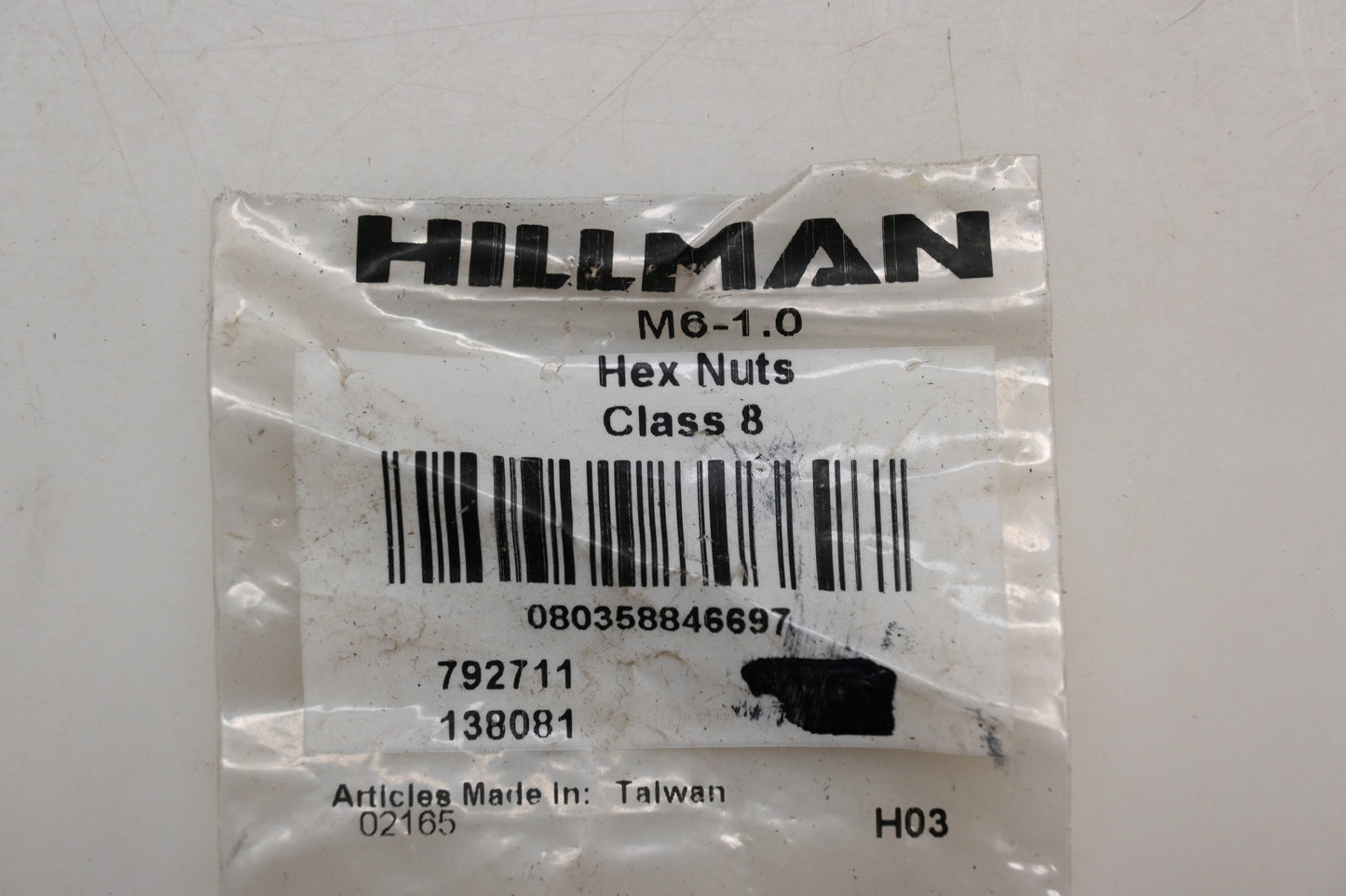 Hillman 792711, 138081 M6-1 Hex Nut NOS