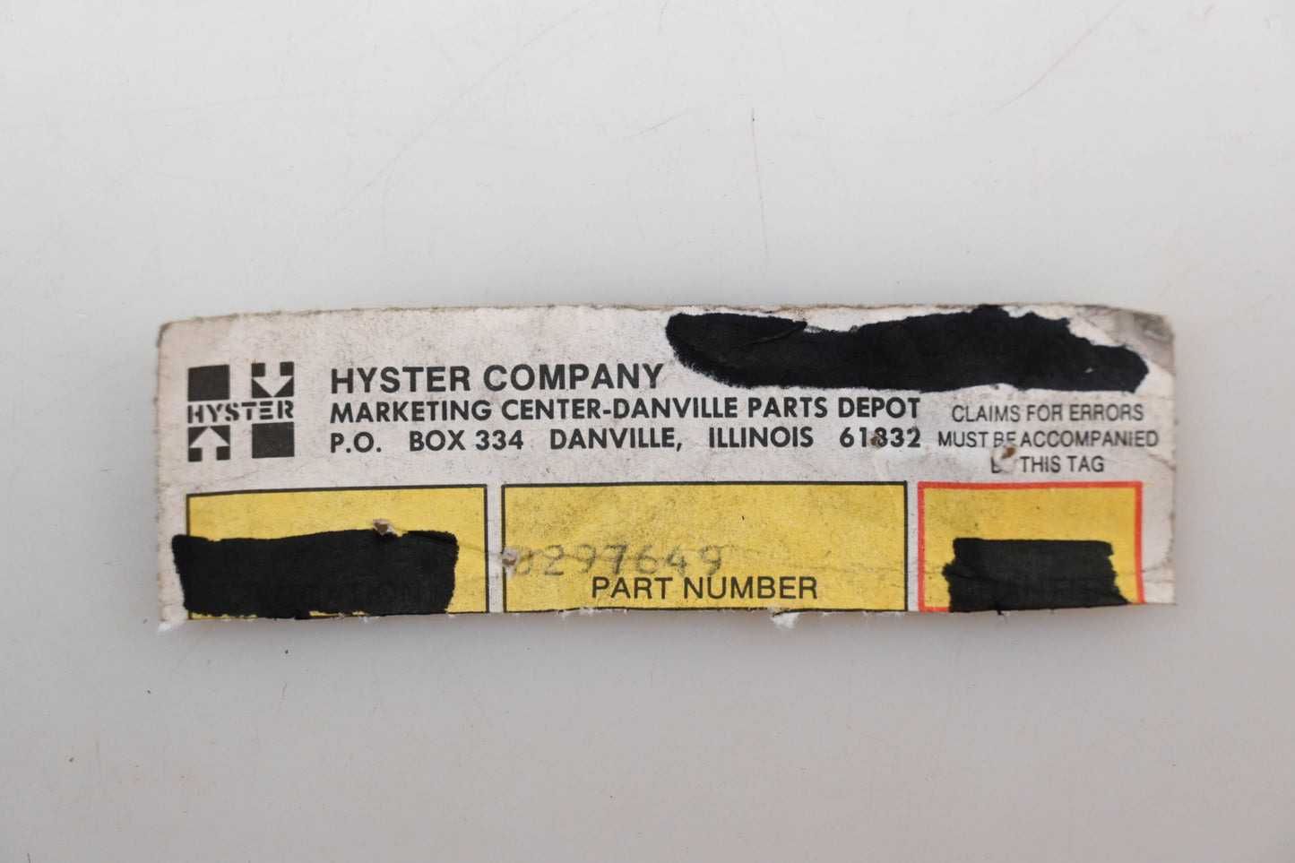 Hyster 0297649, 297649 Ring NOS