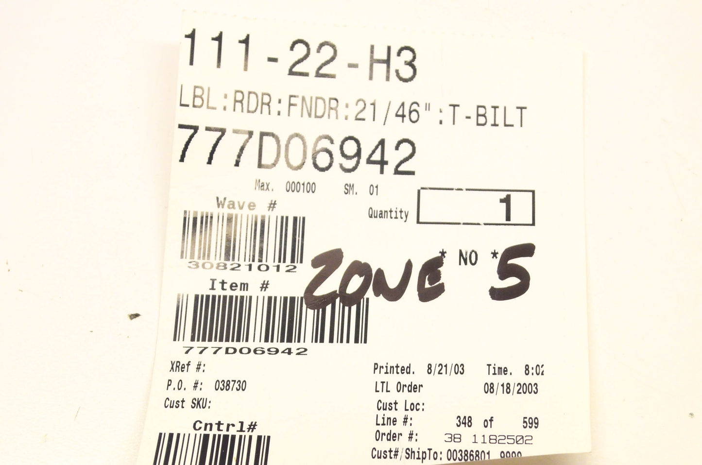 Troy-Bilt 777D06942, 111-22-H3 LTX-2146 Lawn Tractor Decal NOS
