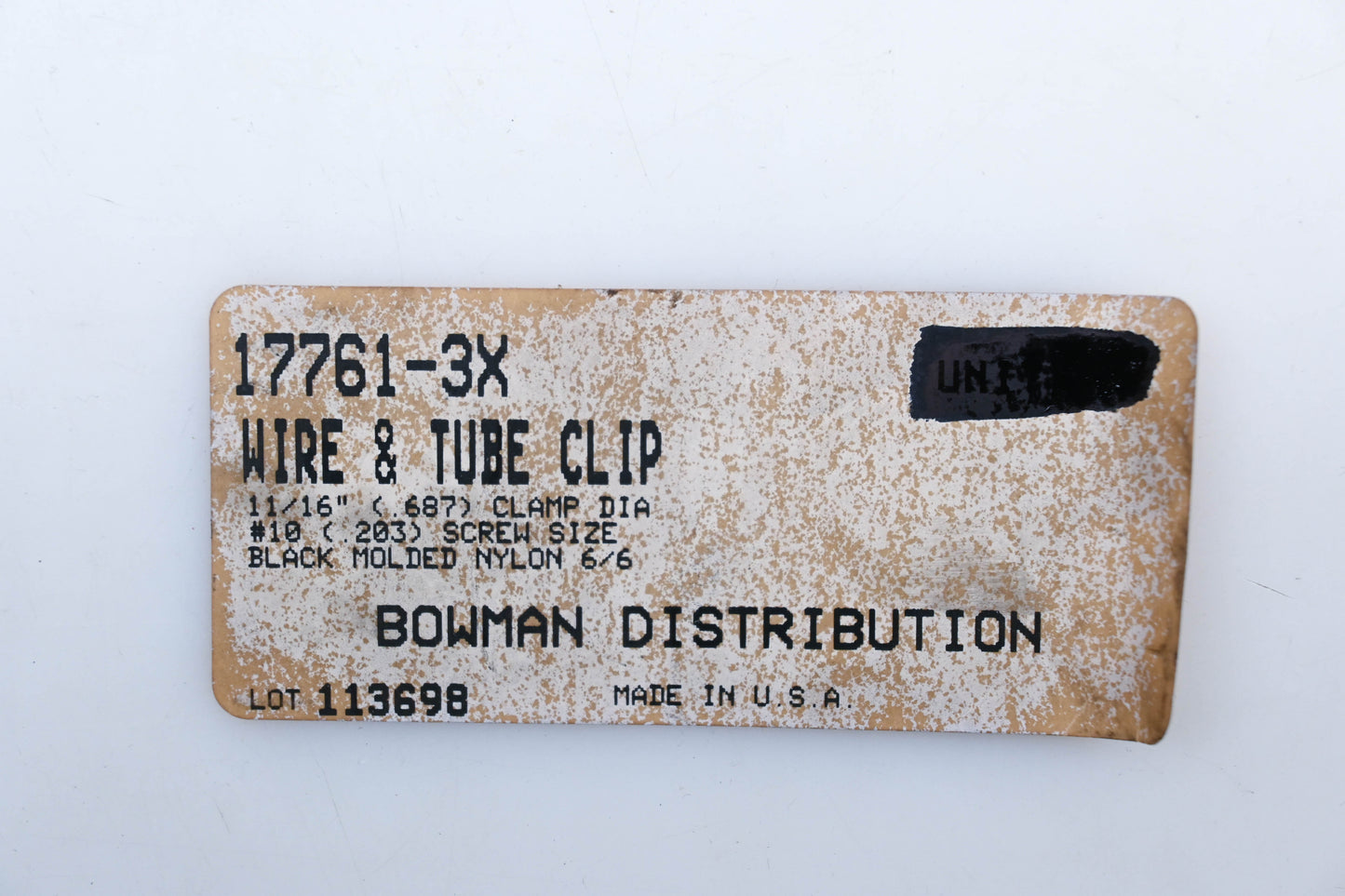 Bowman 17761-3X 11/16" Wire & Tube Clips Qty 2 NOS