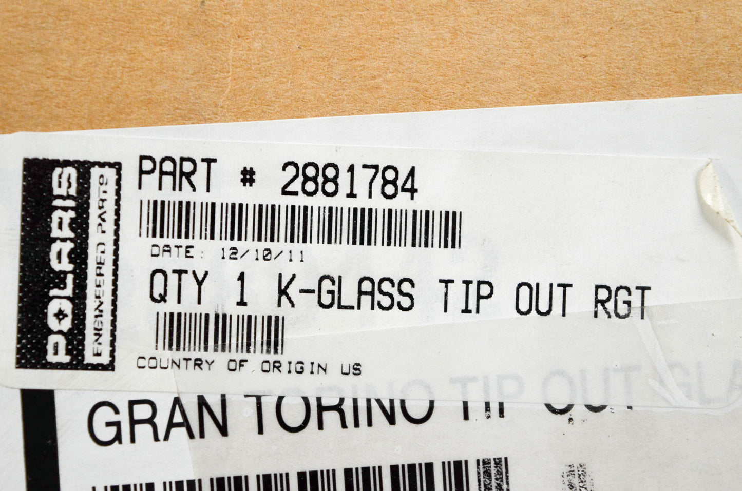 New OEM Polaris 2881784 K-Glass Tip Out Right NOS