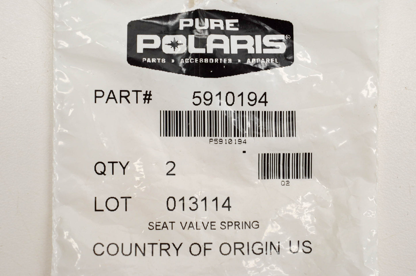 New OEM Polaris 5910194 Seat Valve Spring NOS