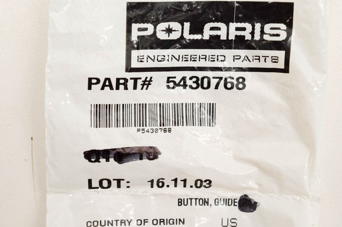 New OEM Polaris 5430768 Button Guide Qty 2 NOS