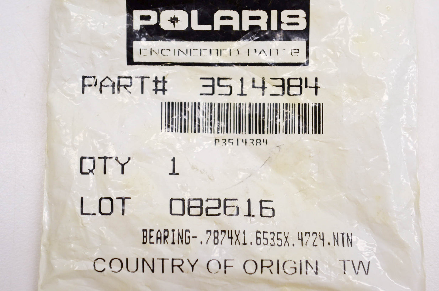 New OEM Polaris 3514384 Bearing .7874x1.6535x.4724 NOS