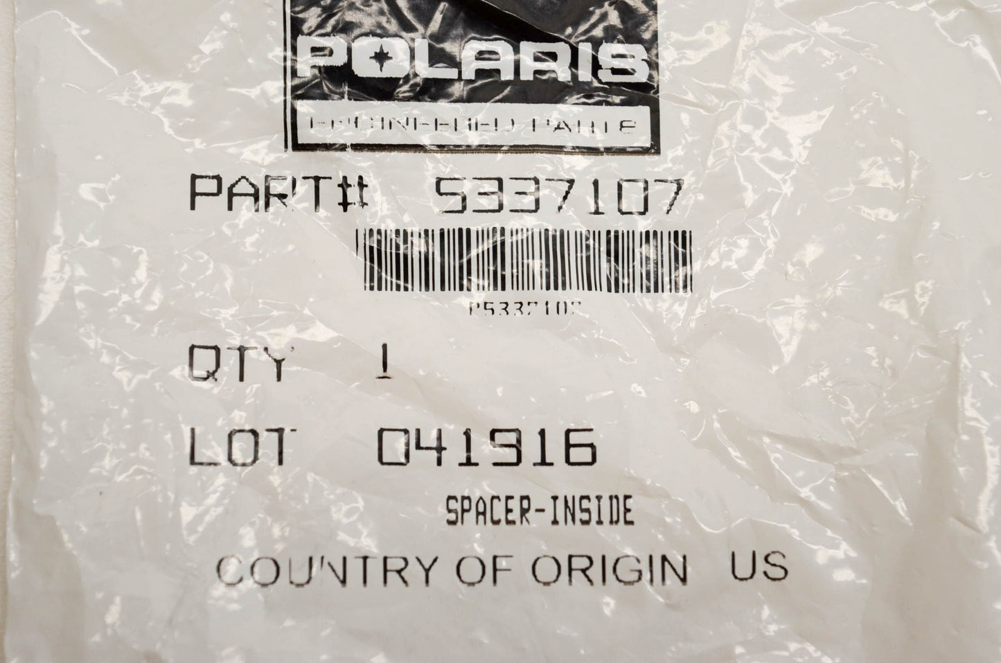 New OEM Polaris 5337107 Spacer Inside NOS