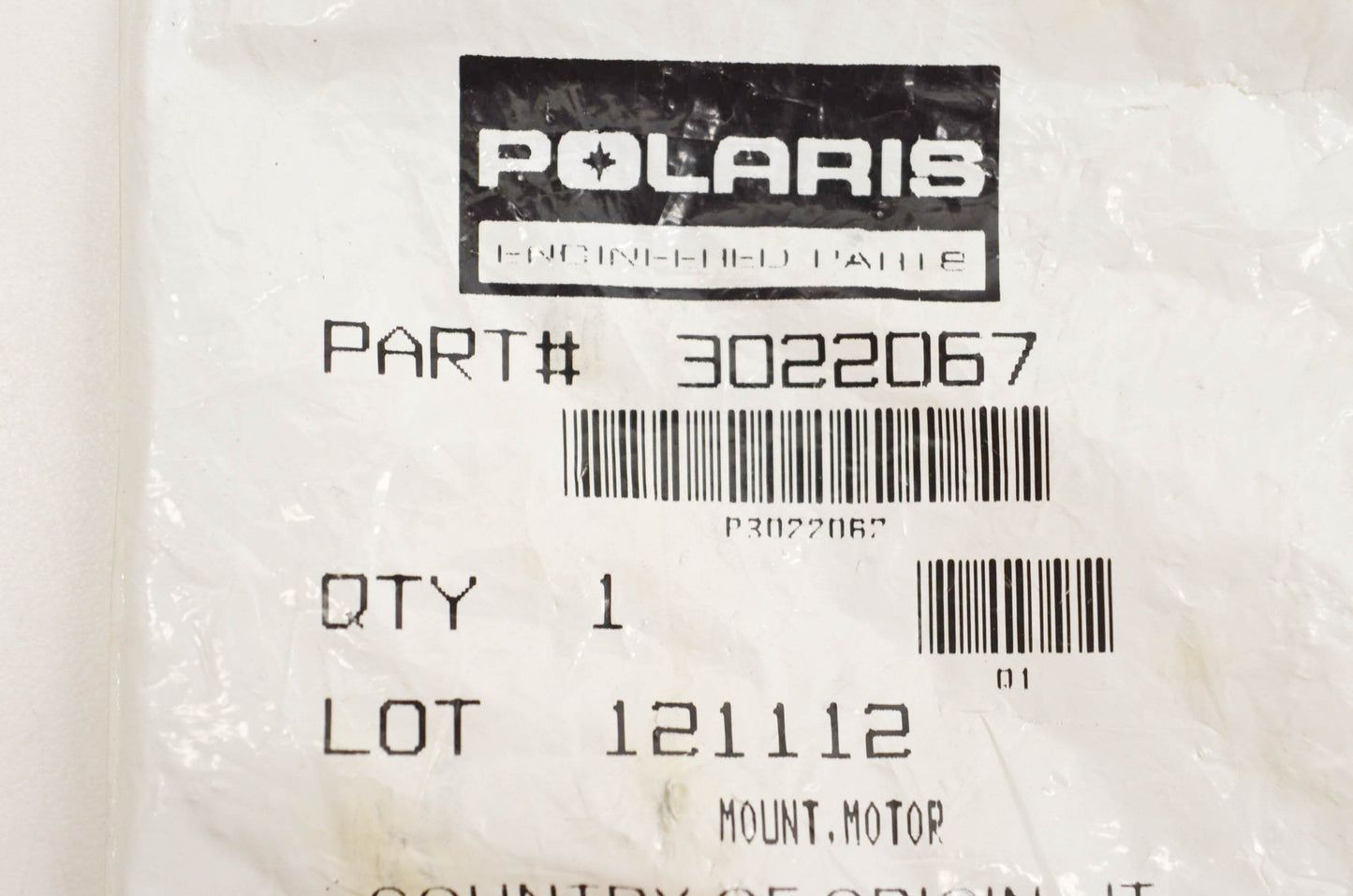 New OEM Polaris 3022067 Motor Mount NOS