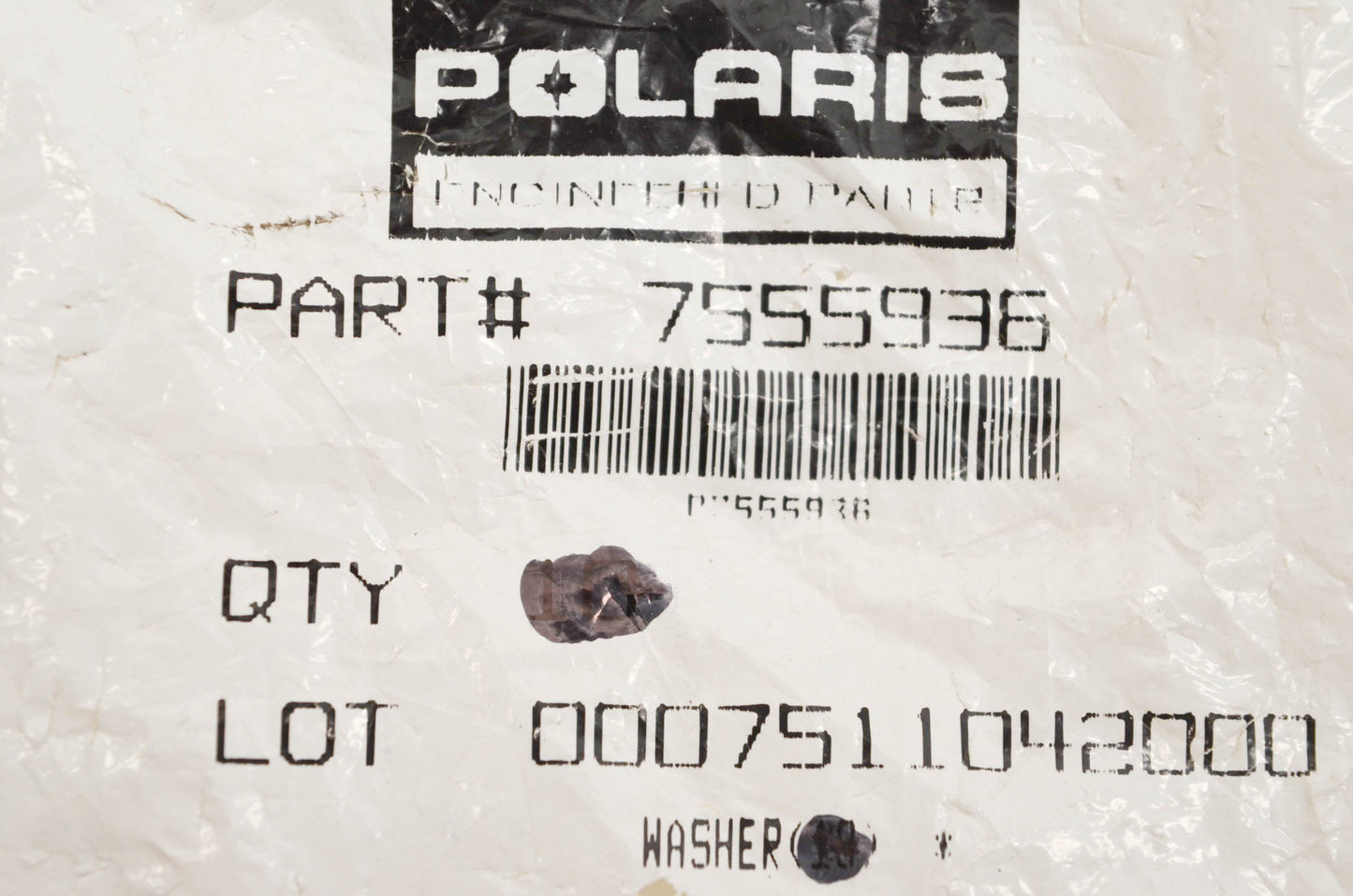 New OEM Polaris 7555936 Washer Qty 2 NOS