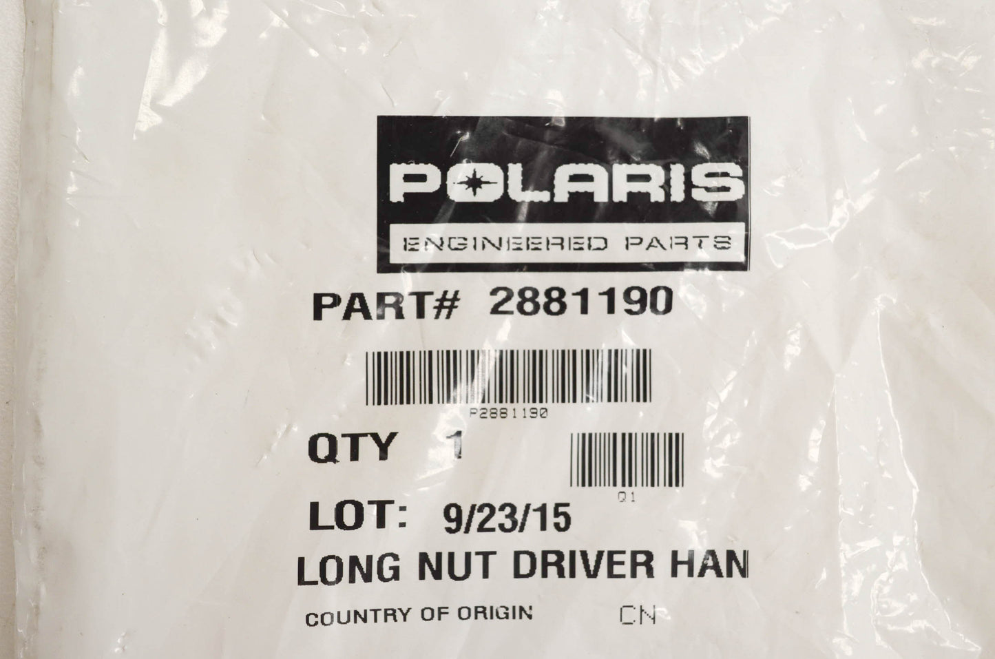 New OEM Polaris 2881190 Long Nut Driver Handle 8mm NOS